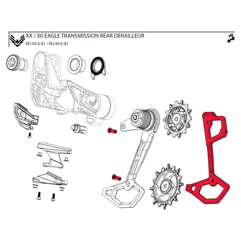 NOTRANJA KLETKA SRAM XX X0 T-Type AXS      