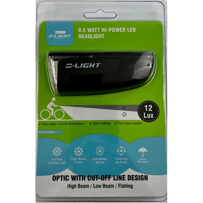 SPREDNJA SVETILKA D-LIGHTL Z BATERIJAMI