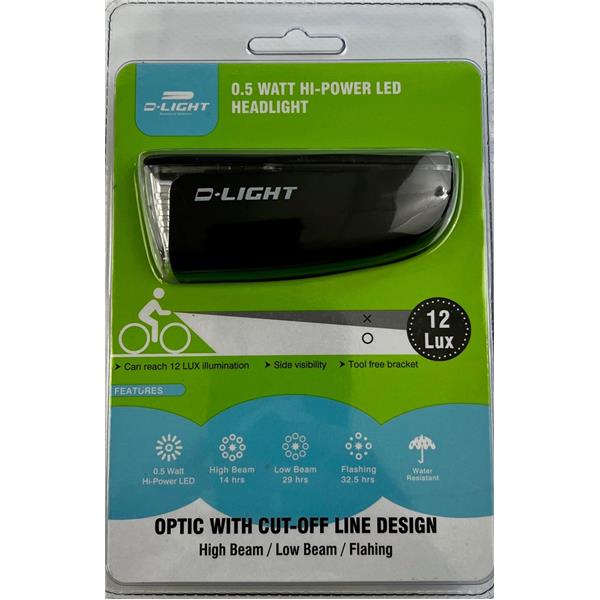 SPREDNJA SVETILKA D-LIGHTL Z BATERIJAMI