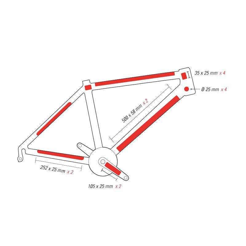 Zaščita okvirja Zefal Skin Armor - zaščitne nalepke - sijajen izgled